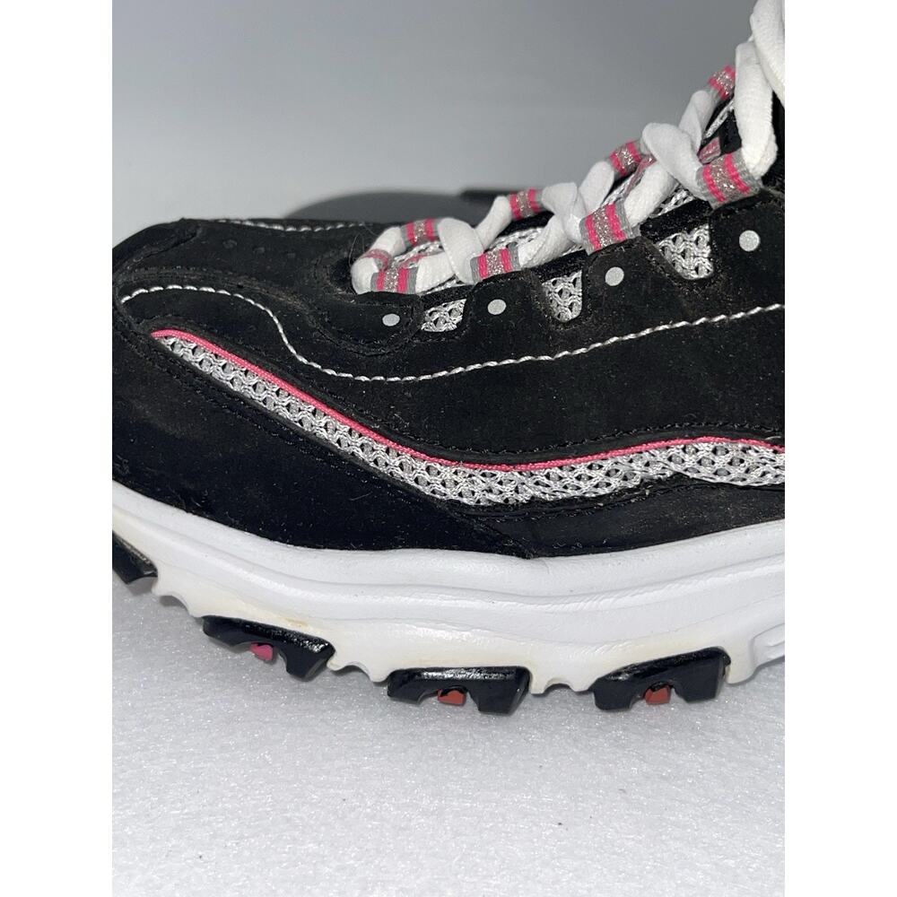 Skechers D’lites Women's Size 9 Memory Black & Pink Suede Sneakers Y2K - Picture 5 of 11